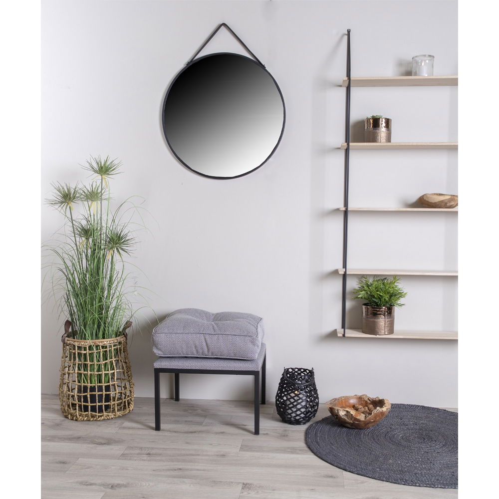 Farbe Eindhoven – Wandregal, Stahl & Paulownia-Holz, schwarz/natur, 65 × 17 × 145 cm